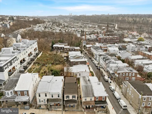 an aerial view of a city