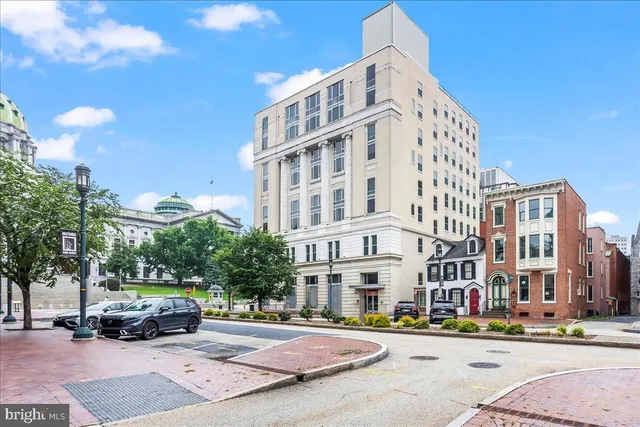 a car parked in front of a building