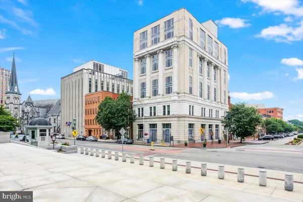 a front view of a building