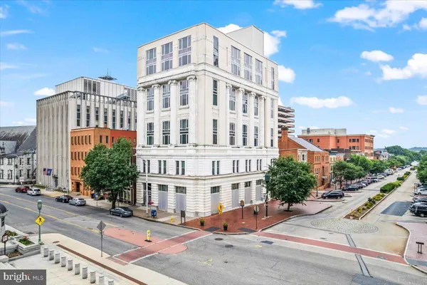 a view of a city that has tall buildings