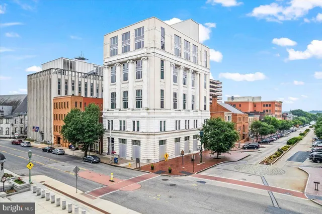 a view of a city that has tall buildings