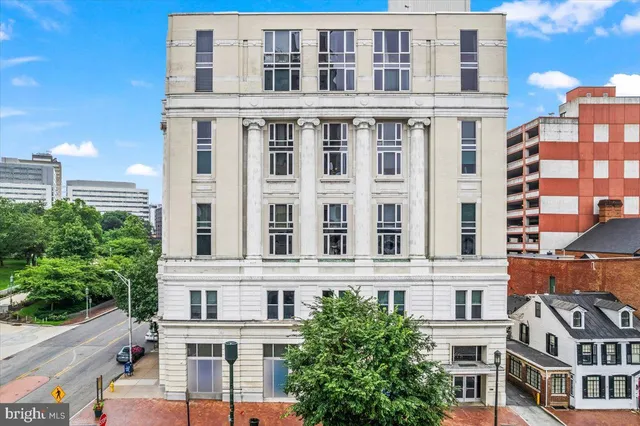a view of a building with a lot of windows