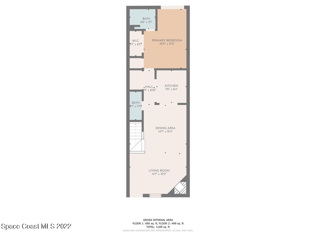 182 Long Point Road Cape Canaveral, FL 32920 - Photo 27 of 29 27-1st_floor_dimensions_182_long_point_r