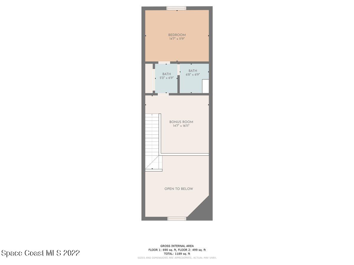 182 Long Point Road Cape Canaveral, FL 32920 - Photo 28 of 29 28-2nd_floor_dimensions_182_long_point_r