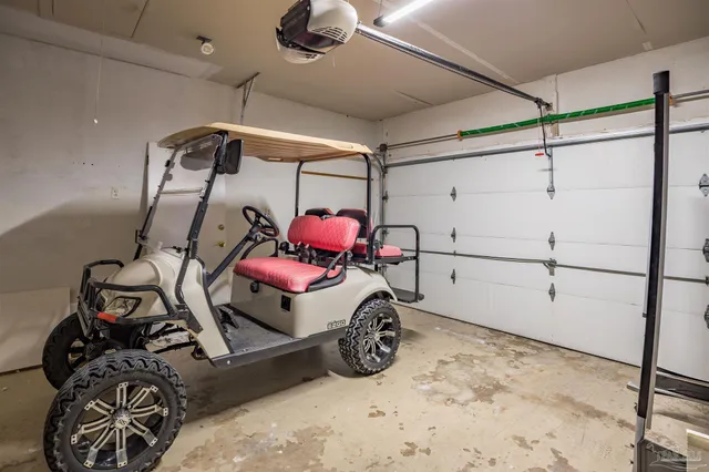 an aerial view of a house with outdoor space