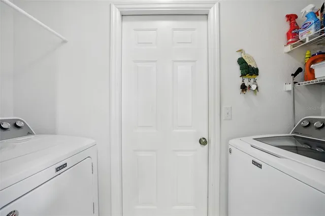 a room with storage and utility racks