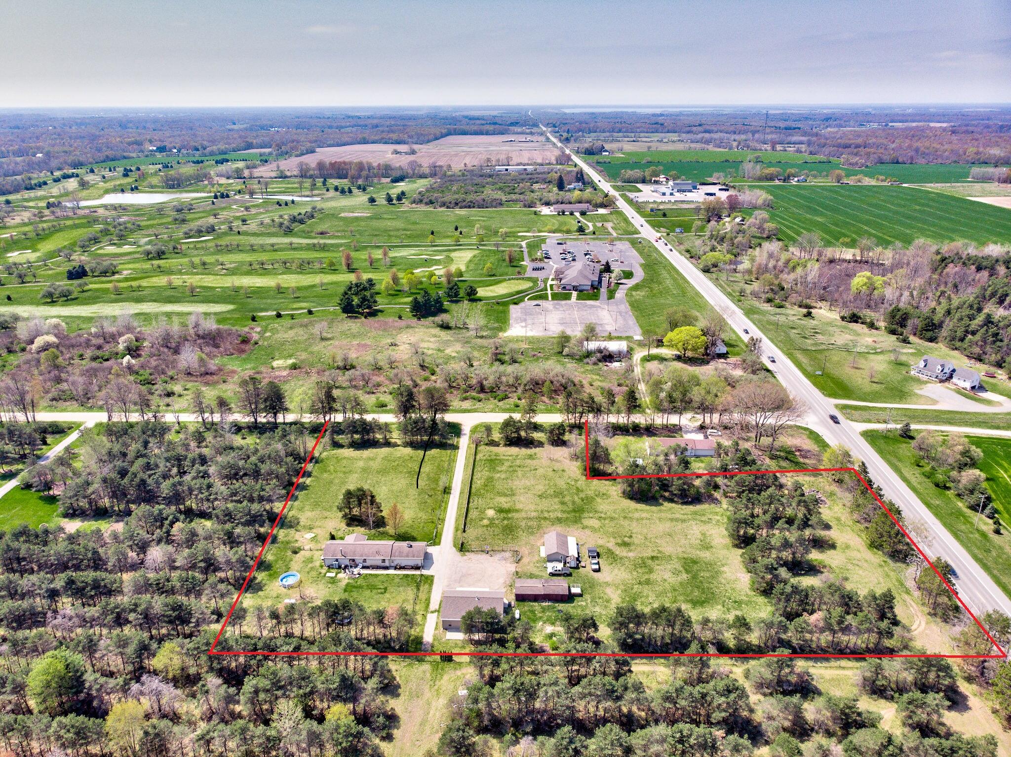 1070 South Squires Road Ravenna, MI 49451 - Photo 42 of 53 Drone Photo With Property lines