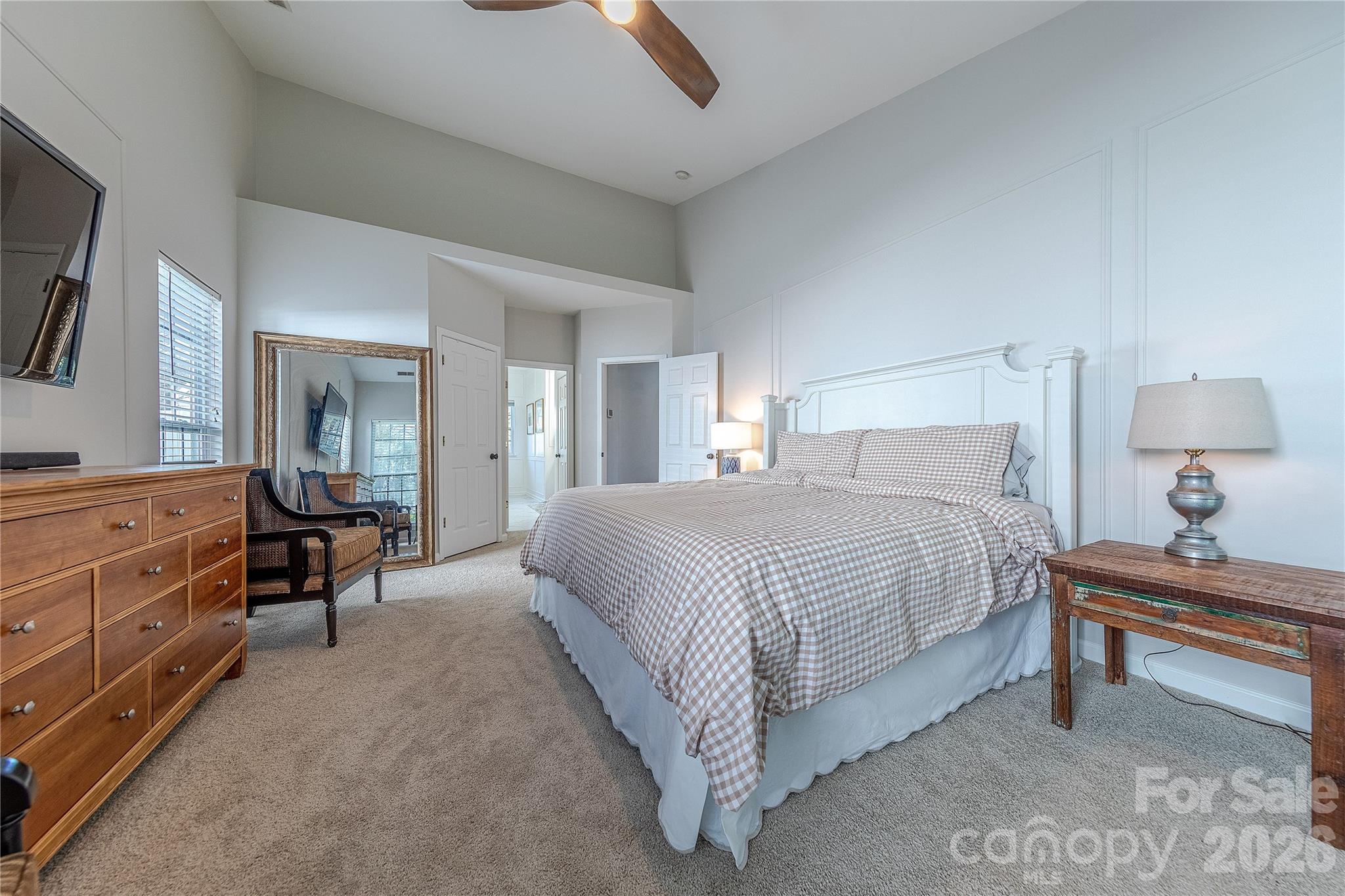 5919 Summer Fog End Fort Mill, SC 29708 - Photo 21 of 41 a bedroom with a bed and a lamp on dresser