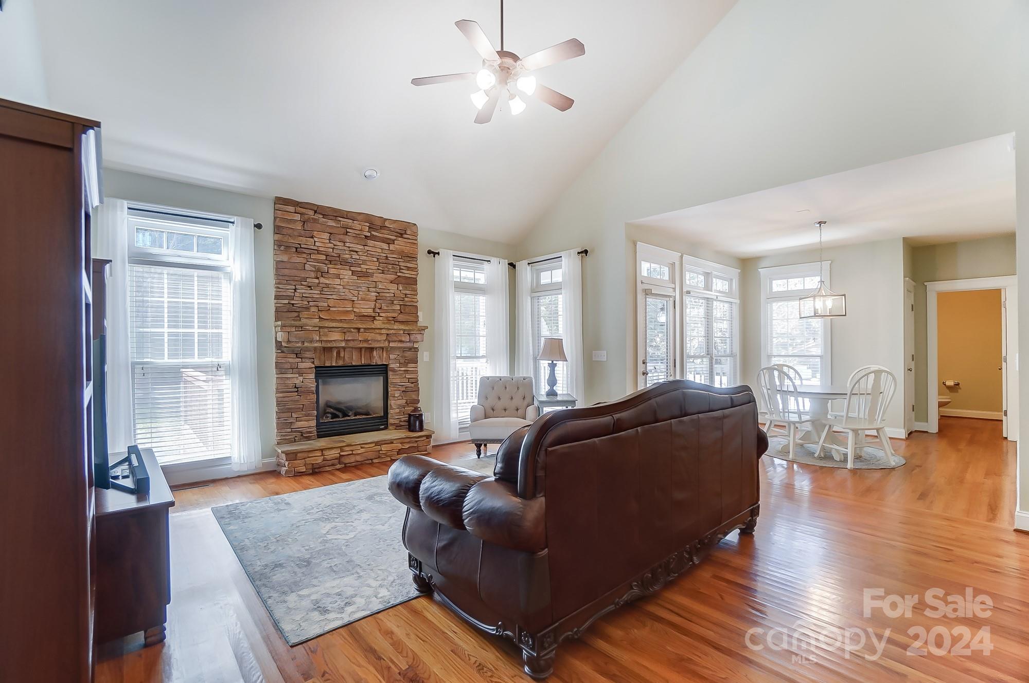 169 Mills Lane Fort Mill, SC 29708 - Photo 14 of 38 a living room with furniture and a fireplace