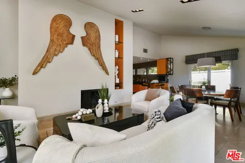 a view of an outdoor space with mountain view