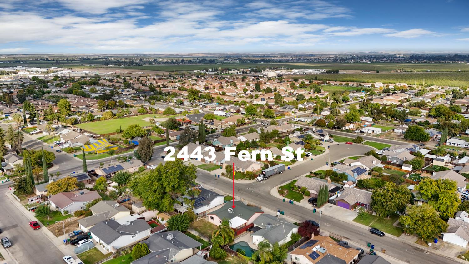 2443 Fern Street Merced, CA 95348 - Photo 43 of 50 an aerial view of residential building with outdoor space