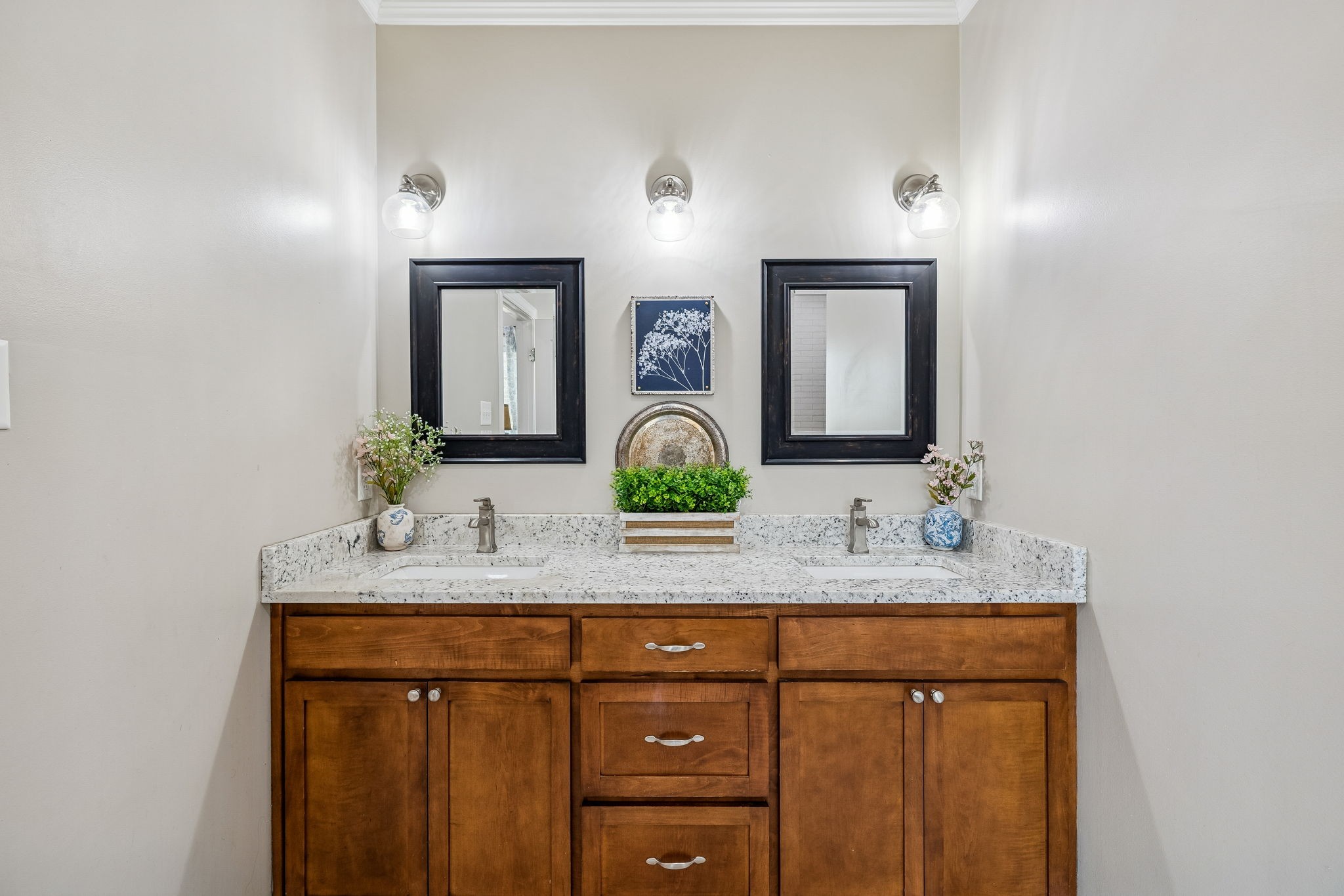 2845 Anes Station Road Lewisburg, TN 37091 - Photo 30 of 70 a bathroom with a double vanity sink and a mirror