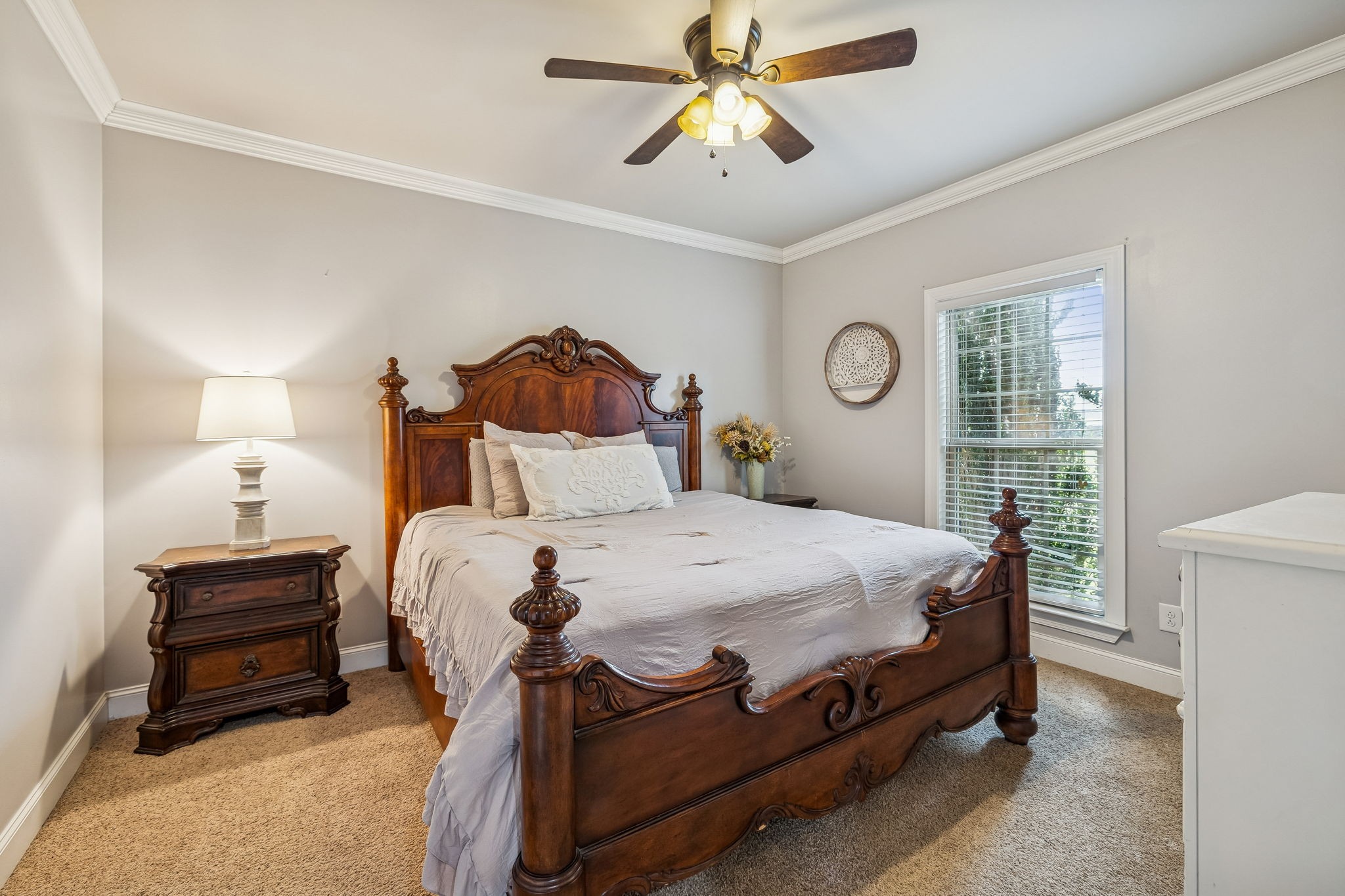 2845 Anes Station Road Lewisburg, TN 37091 - Photo 36 of 70 a bedroom with a bed and a chandelier