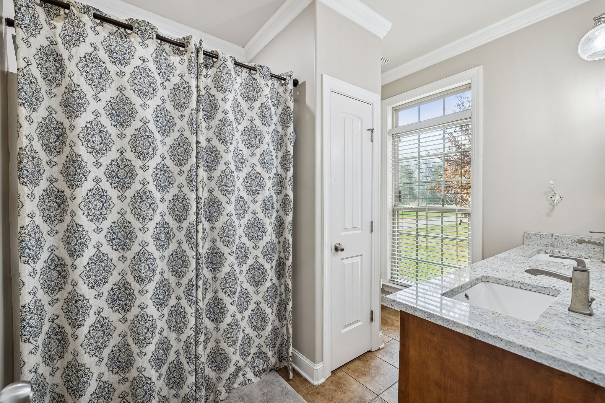 2845 Anes Station Road Lewisburg, TN 37091 - Photo 38 of 70 a bathroom with a granite countertop sink and a shower