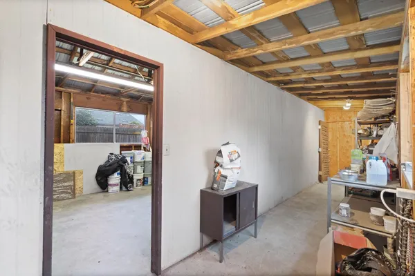 a view of storage and utility room