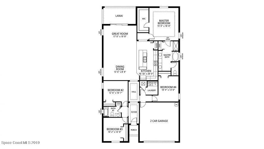 731 Atlantis Road Southeast Palm Bay, FL 32909 - Photo 2 of 2 miramar Floorplan