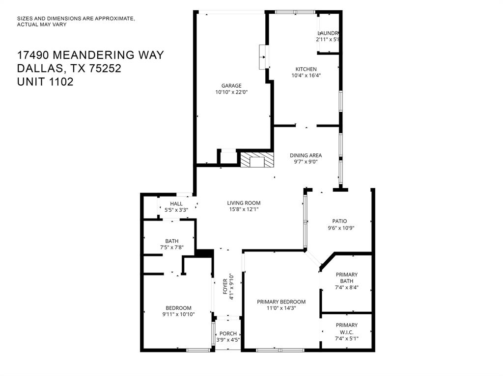 17490 Meandering Way, Unit 1102 Dallas, TX 75252 - Photo 40 of 40 floor plan