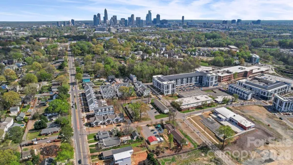 an aerial view of a city