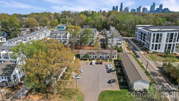 an aerial view of multiple house
