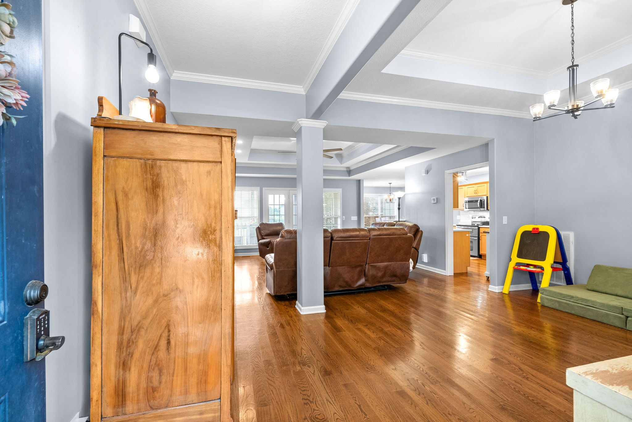 1221 Olive Branch Road Clarksville, TN 37042 - Photo 5 of 36 a living room with furniture and a wooden floor