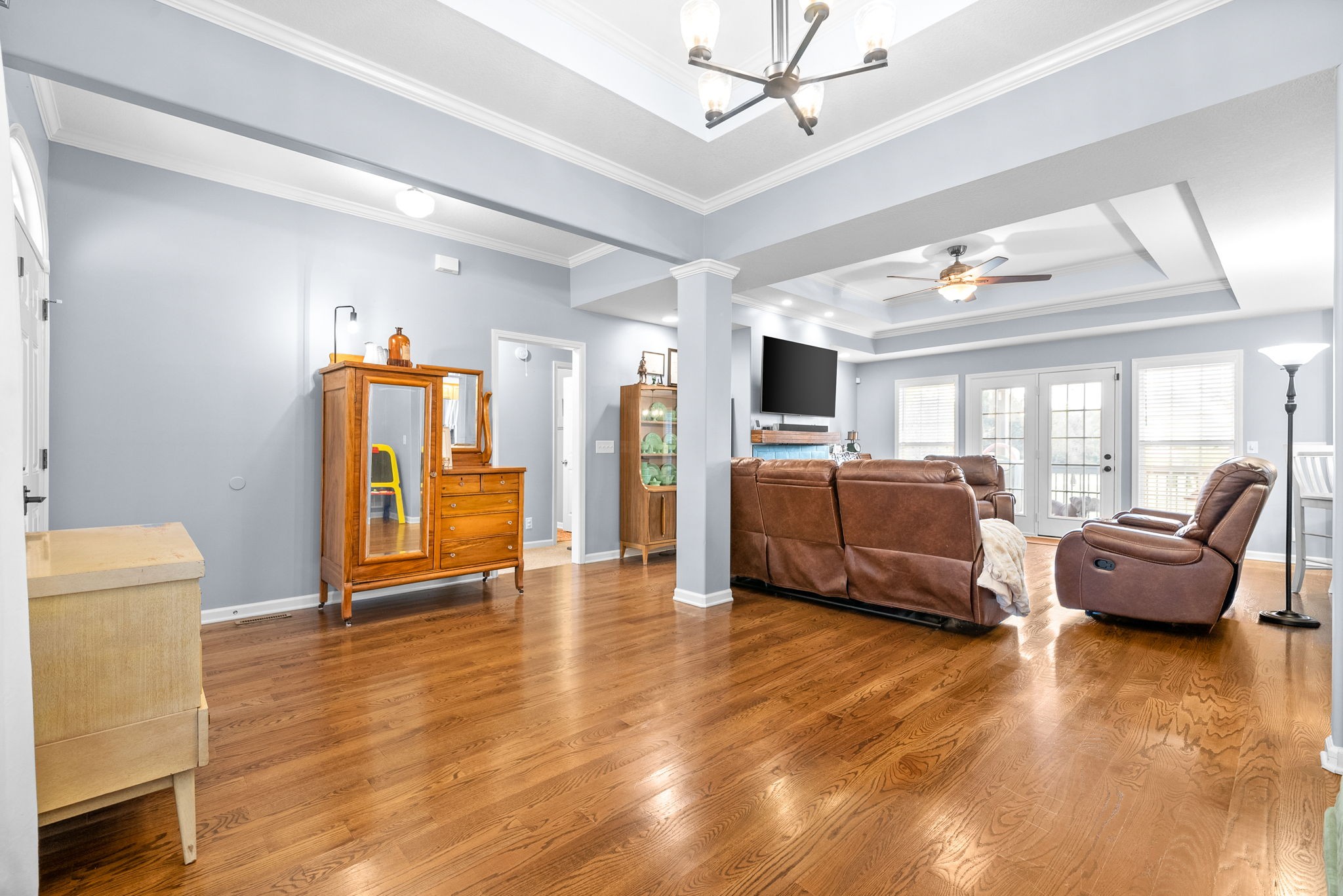 1221 Olive Branch Road Clarksville, TN 37042 - Photo 7 of 36 a living room with furniture and a flat screen tv