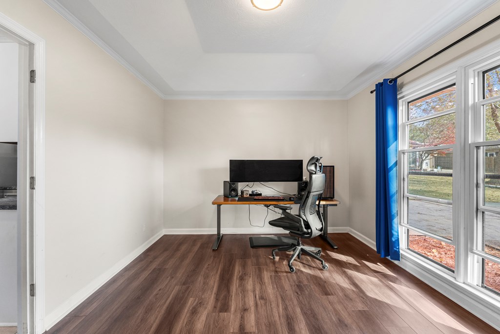 3 Panstone Court Columbus, GA 31909 - Photo 9 of 24 a view of workspace with wooden floor windows