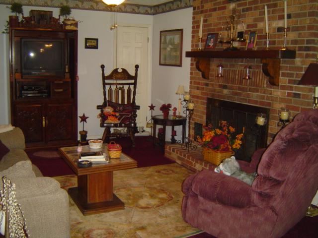 1517 Altice Mill Road Rocky Mount, VA 24151 - Photo 8 of 21 a living room with furniture a flat screen tv and kitchen view