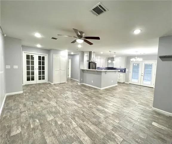 a view of a kitchen with a stove