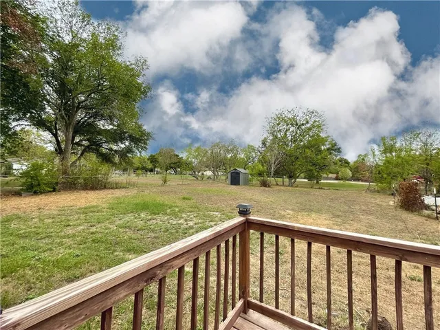 a view of lake and yard