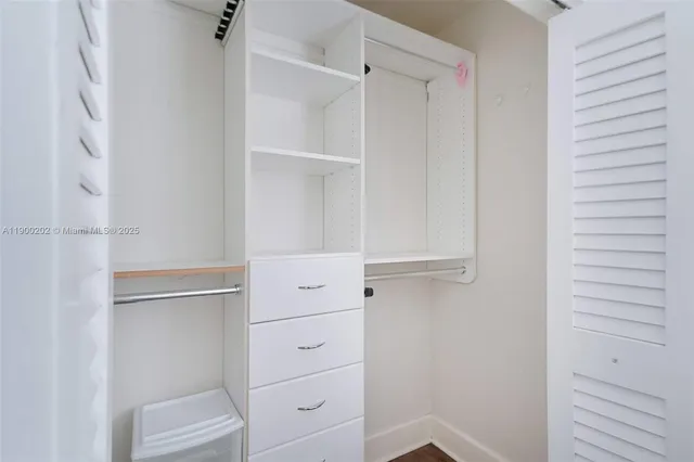 a view of walk in closet