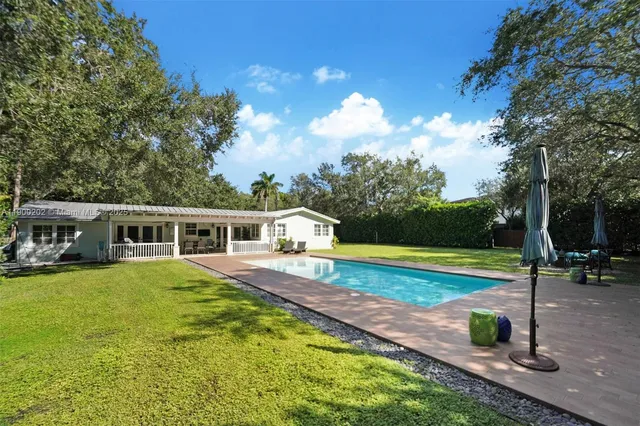 a view of a house with pool