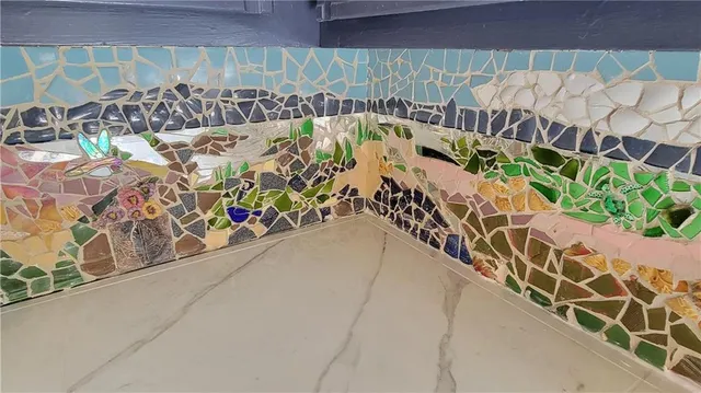 a kitchen with granite countertop lots of counter top space