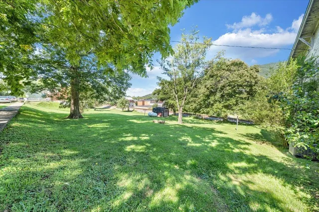 a view of a house with a yard