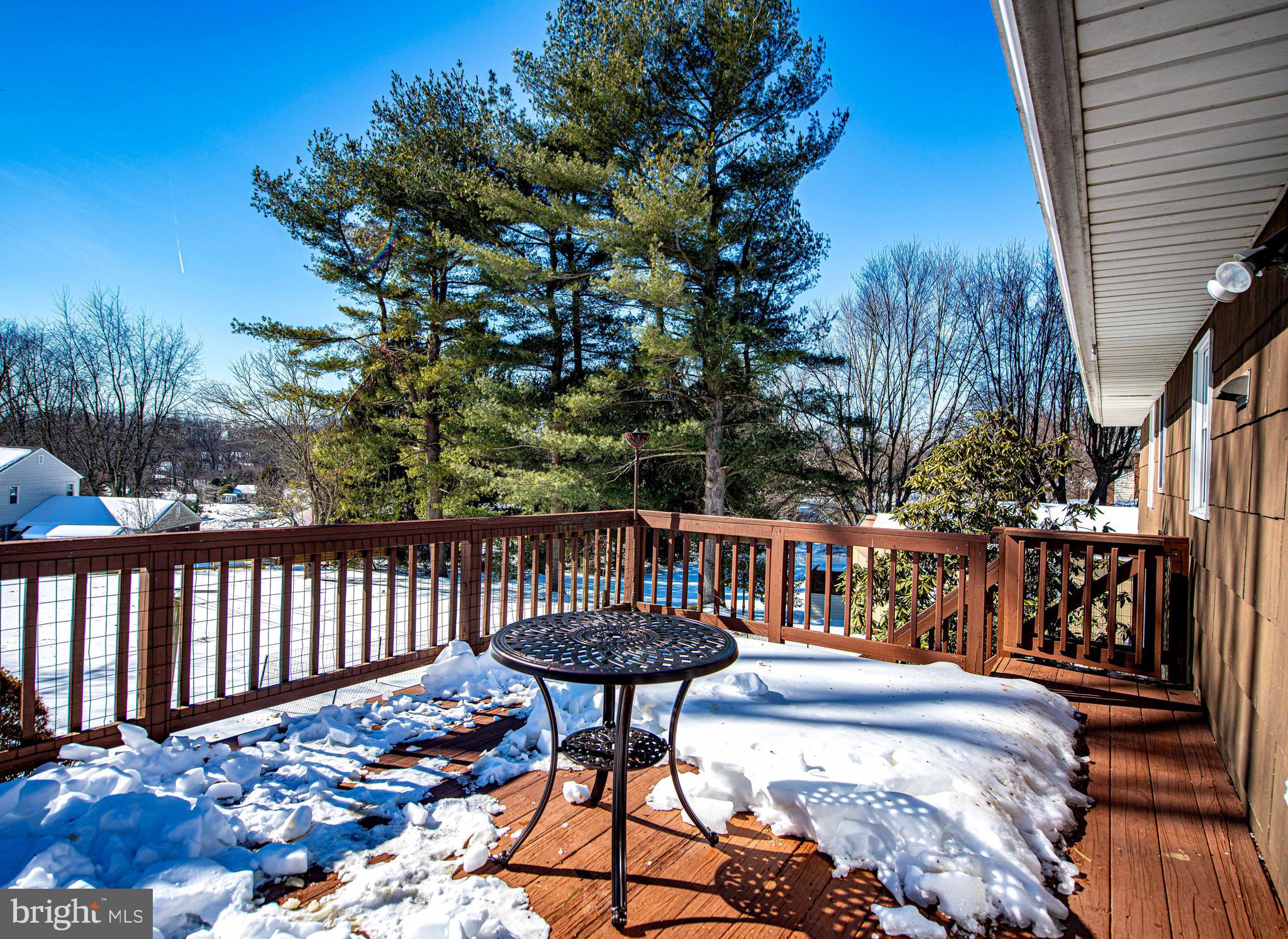 3204 Hunt Road Fallston, MD 21047 - Photo 35 of 54 a view of a patio with table and chairs with wooden floor and fence