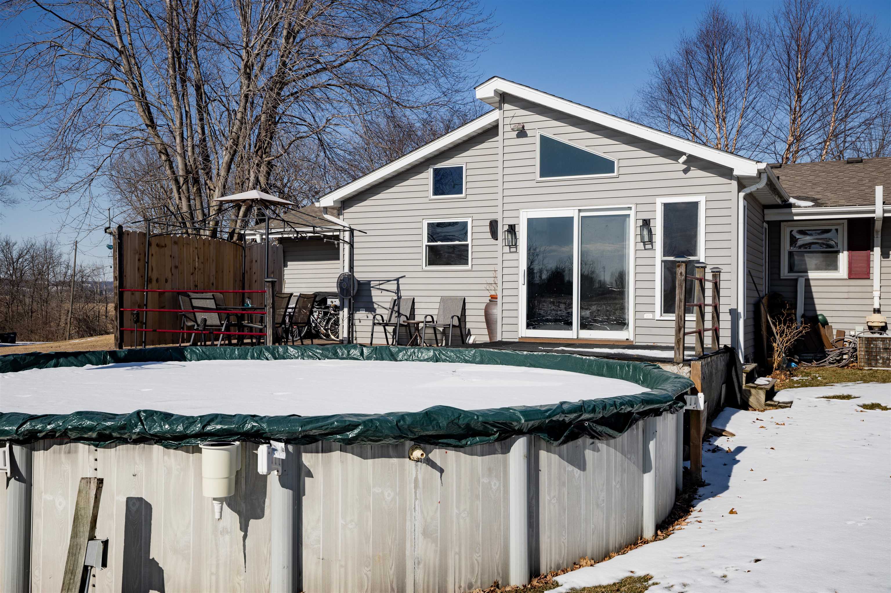 800 Monroe Street Hanover, IL 61041 - Photo 20 of 39 a front view of house with yard and trees