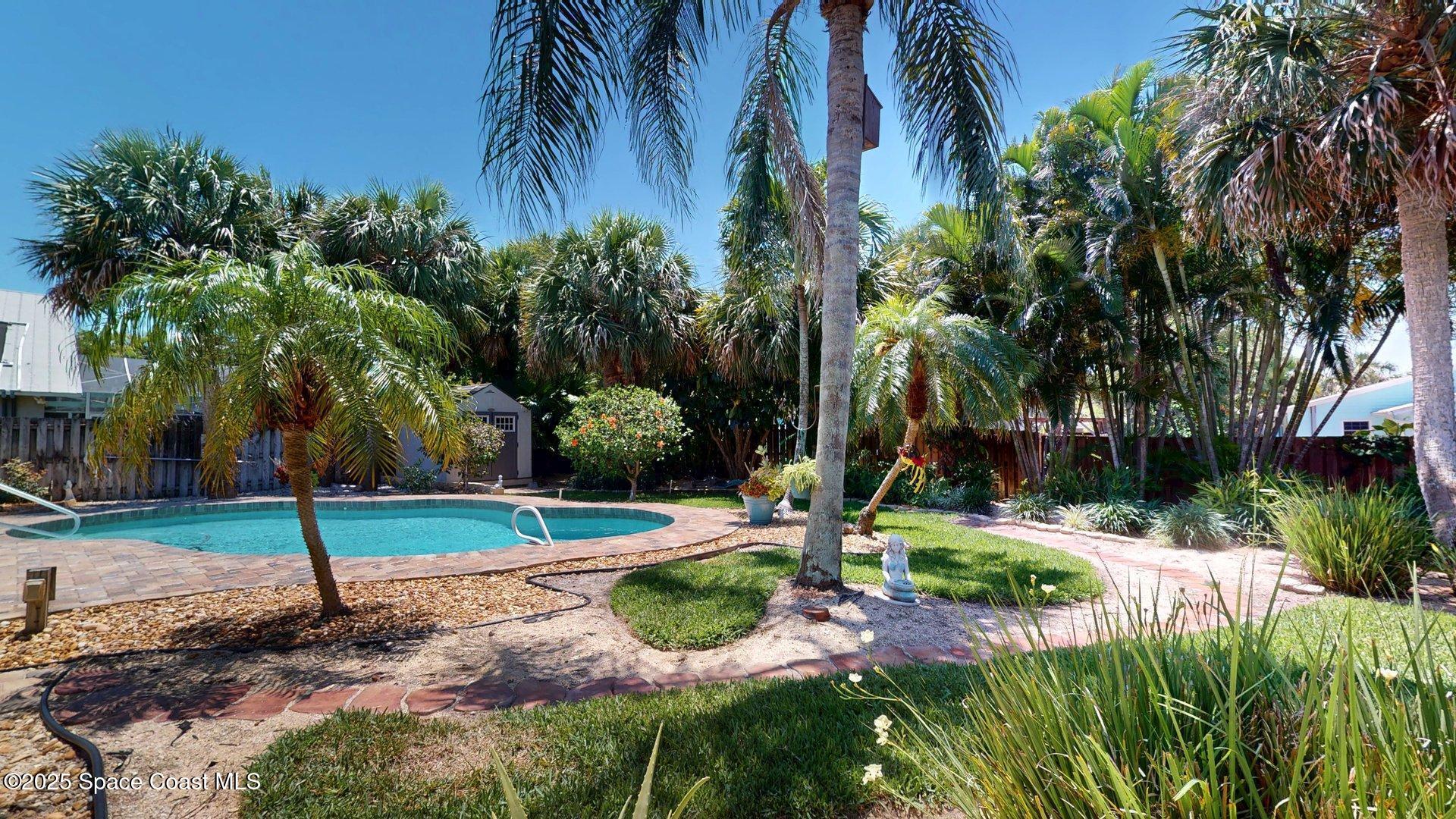 103 Matanzas Road Melbourne Beach, FL 32951 - Photo 5 of 36 Pool 3 with shed
