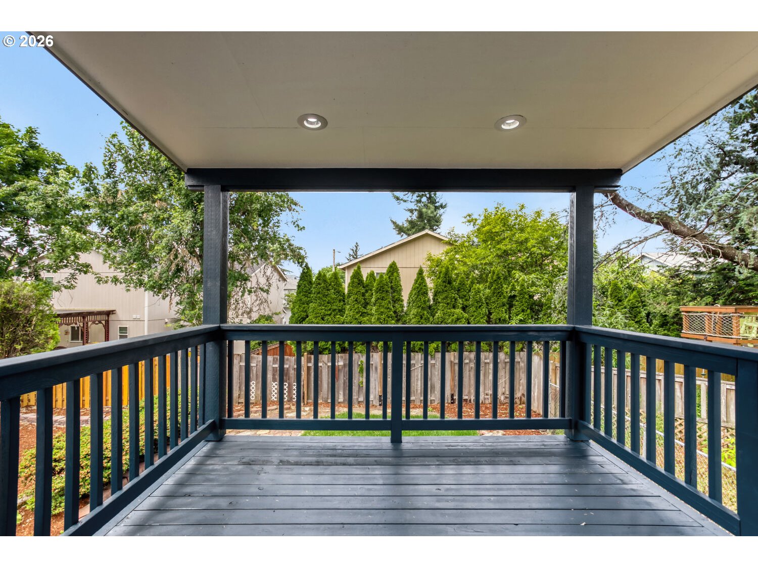 14539 Southeast Center Street Portland, OR 97236 - Photo 24 of 30 a view of balcony with wooden floor