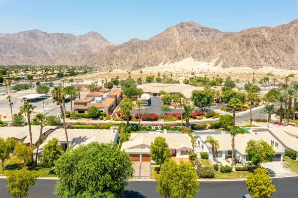 a view of city and mountain