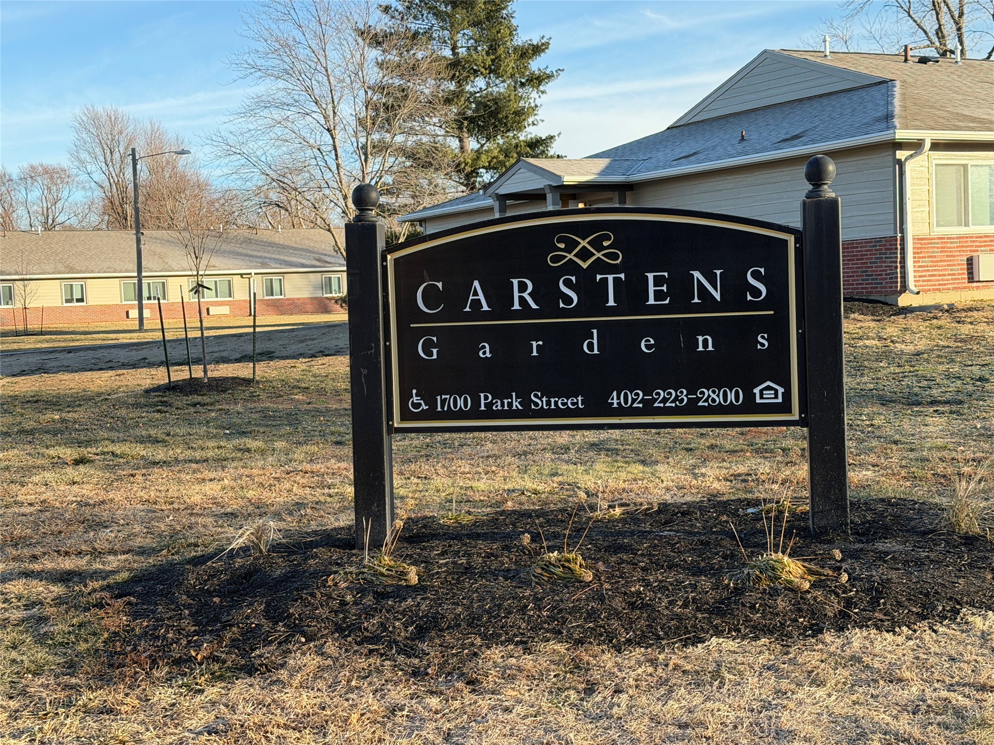 a view of a sign board