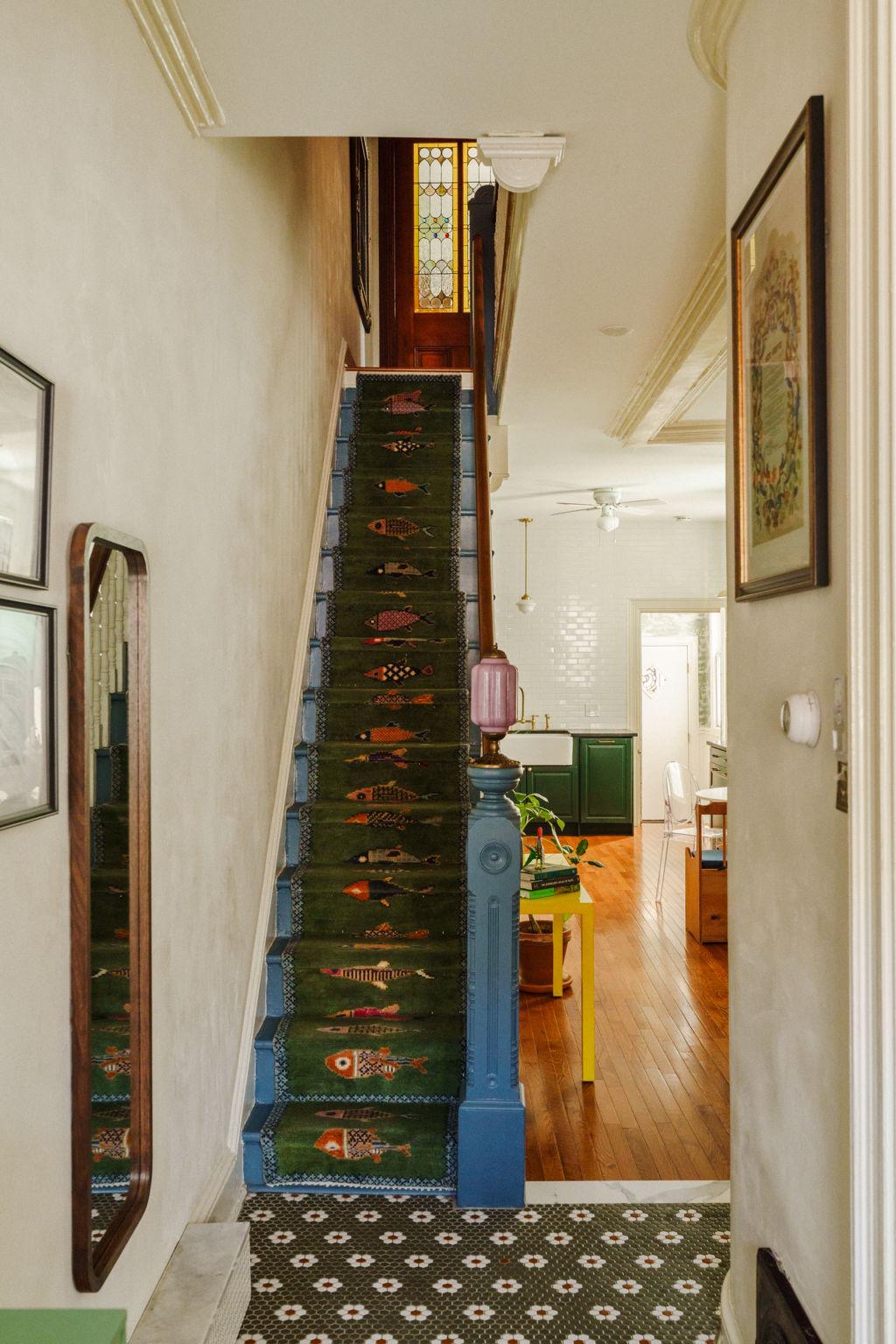 1810 Morris Street Philadelphia, PA 19145 - Photo 3 of 8 Charming staircase with vibrant details.