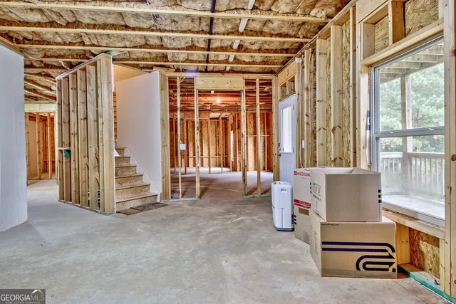 a view of a wooden deck