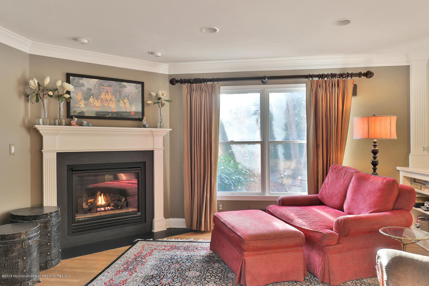 94 Ave Of Two Rivers Rumson, NJ 07760 - Photo 11 of 41 a bedroom with a bed and a fireplace