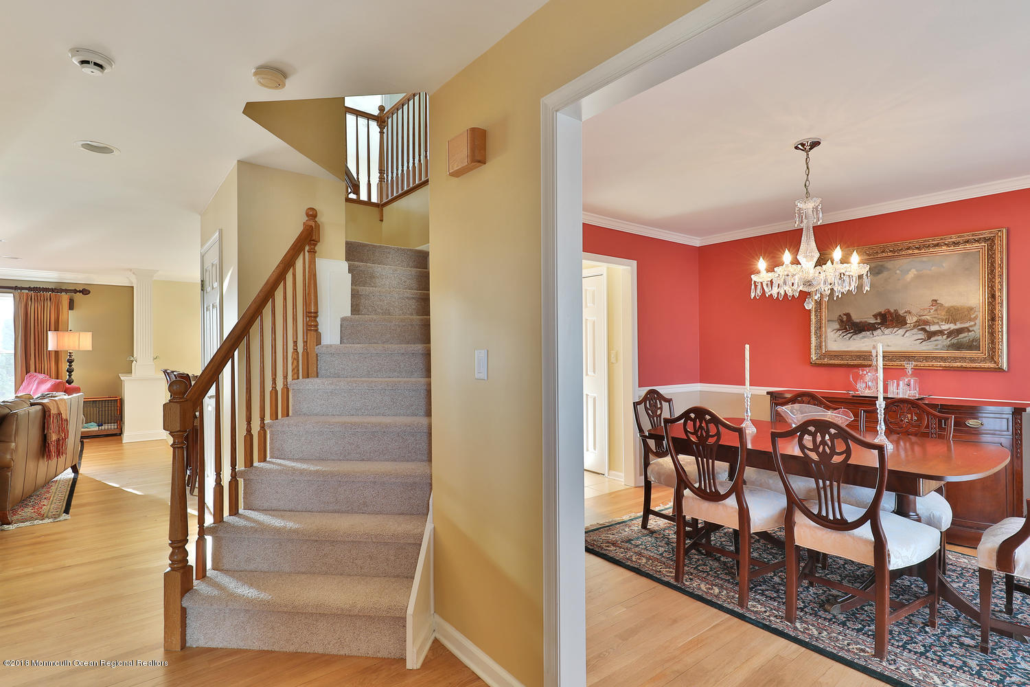 94 Ave Of Two Rivers Rumson, NJ 07760 - Photo 3 of 41 a view of a dining room with furniture and chandelier