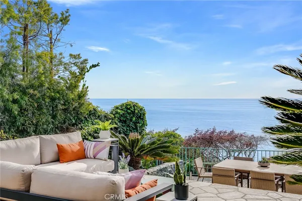 a view of a terrace with couches