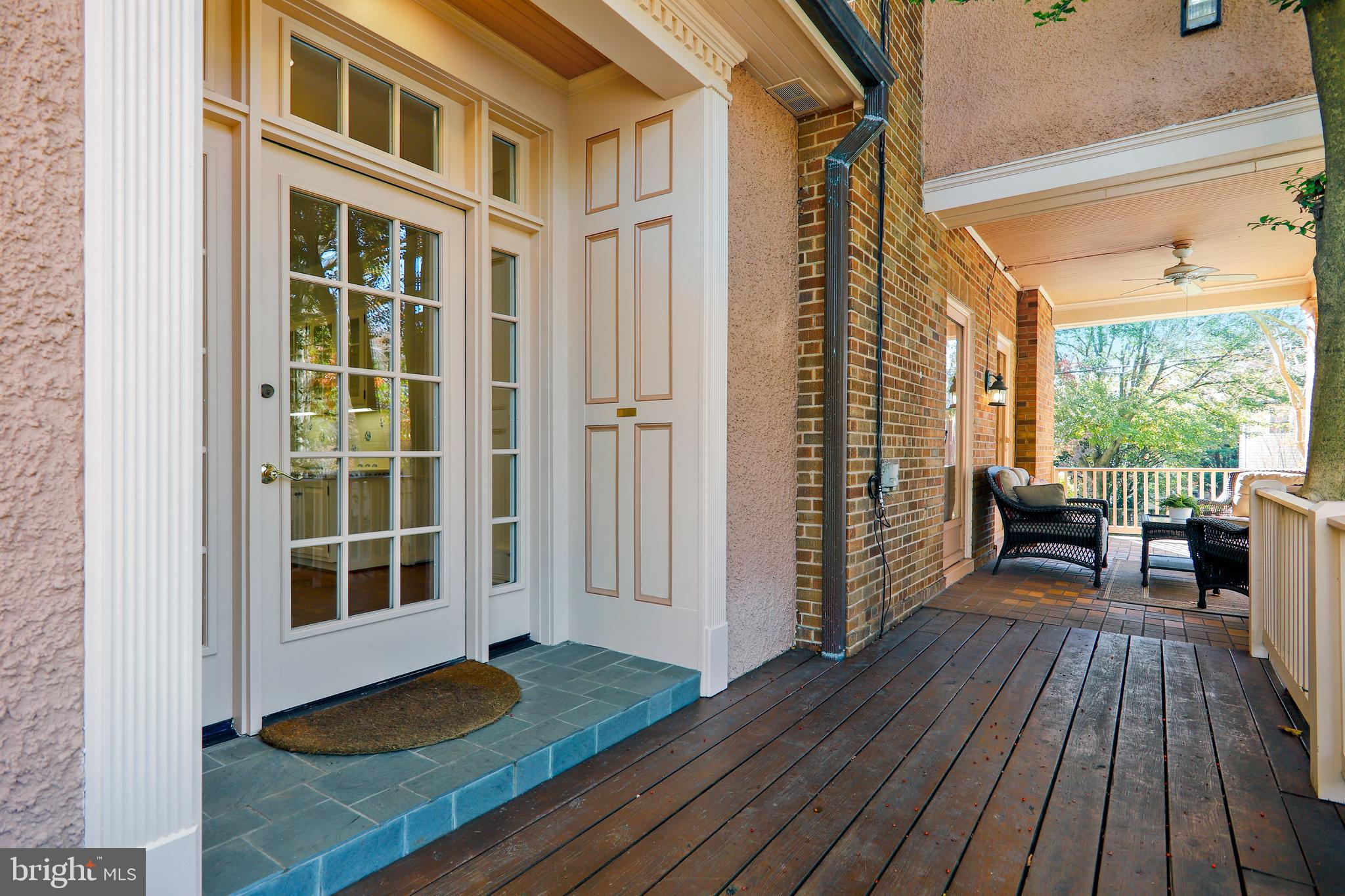 6111 Broad Branch Road Northwest Washington, DC 20015 - Photo 42 of 46 Side Entrance to deck, porch and Fam Rm