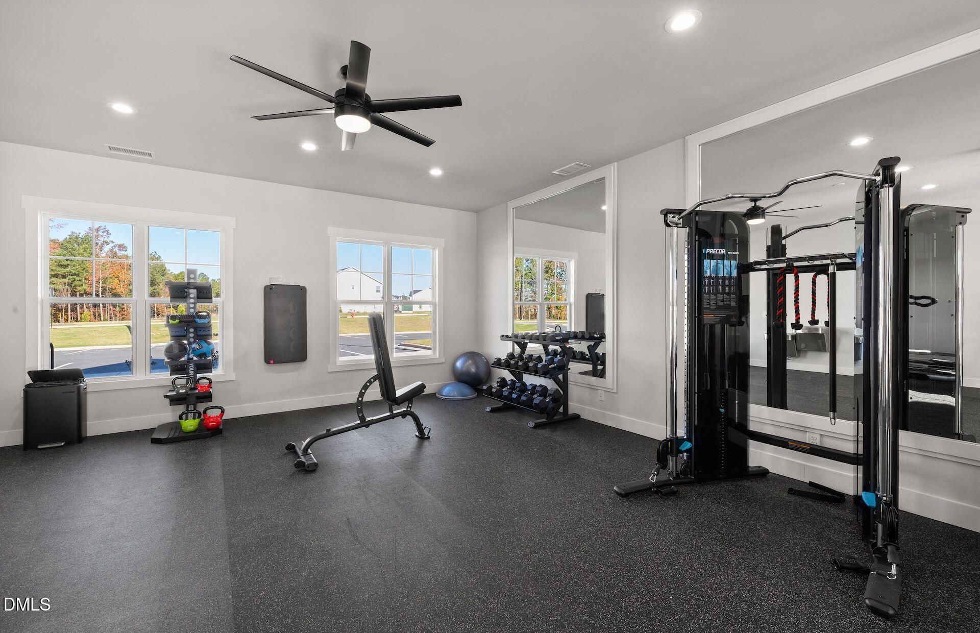 5020 Reader Way Durham, NC 27703 - Photo 29 of 32 a view of a room with gym equipment