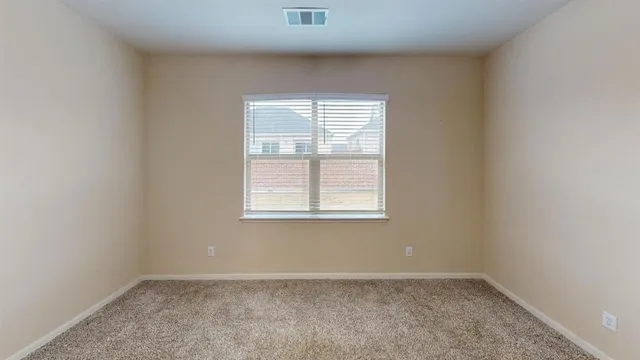 a view of a livingroom with a window