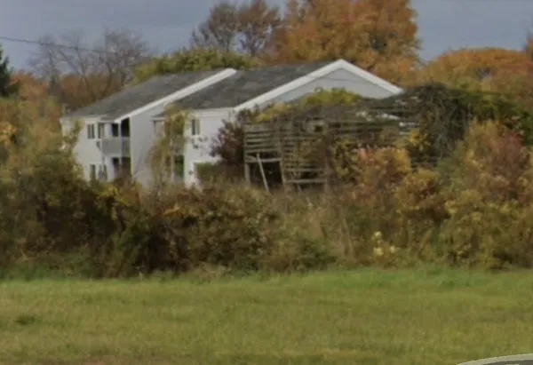 a aerial view of a house