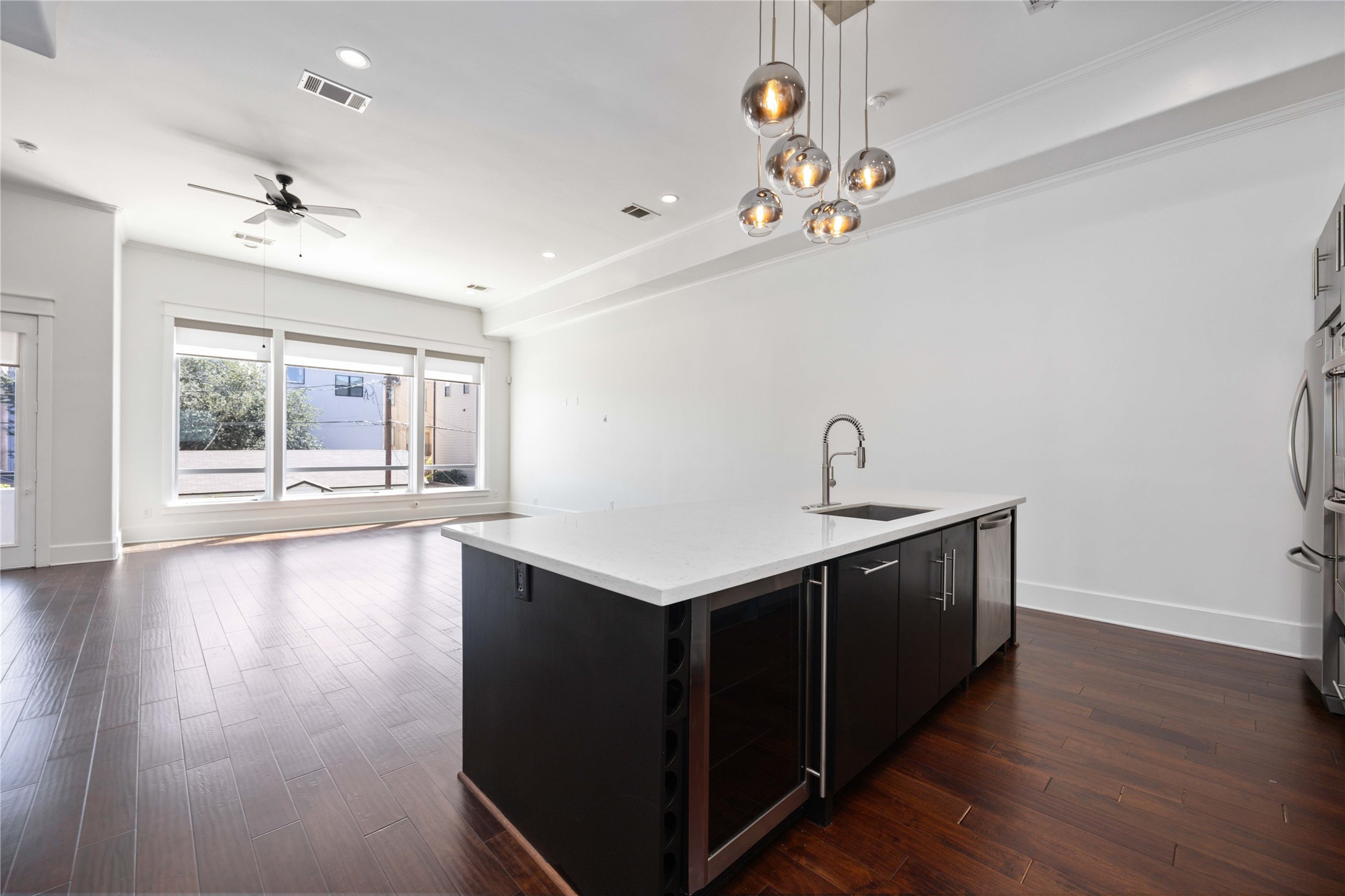 2211 Detering Street, Unit B Houston, TX 77007 - Photo 11 of 22 The View of the Kitchen Looking into the Large Living Area