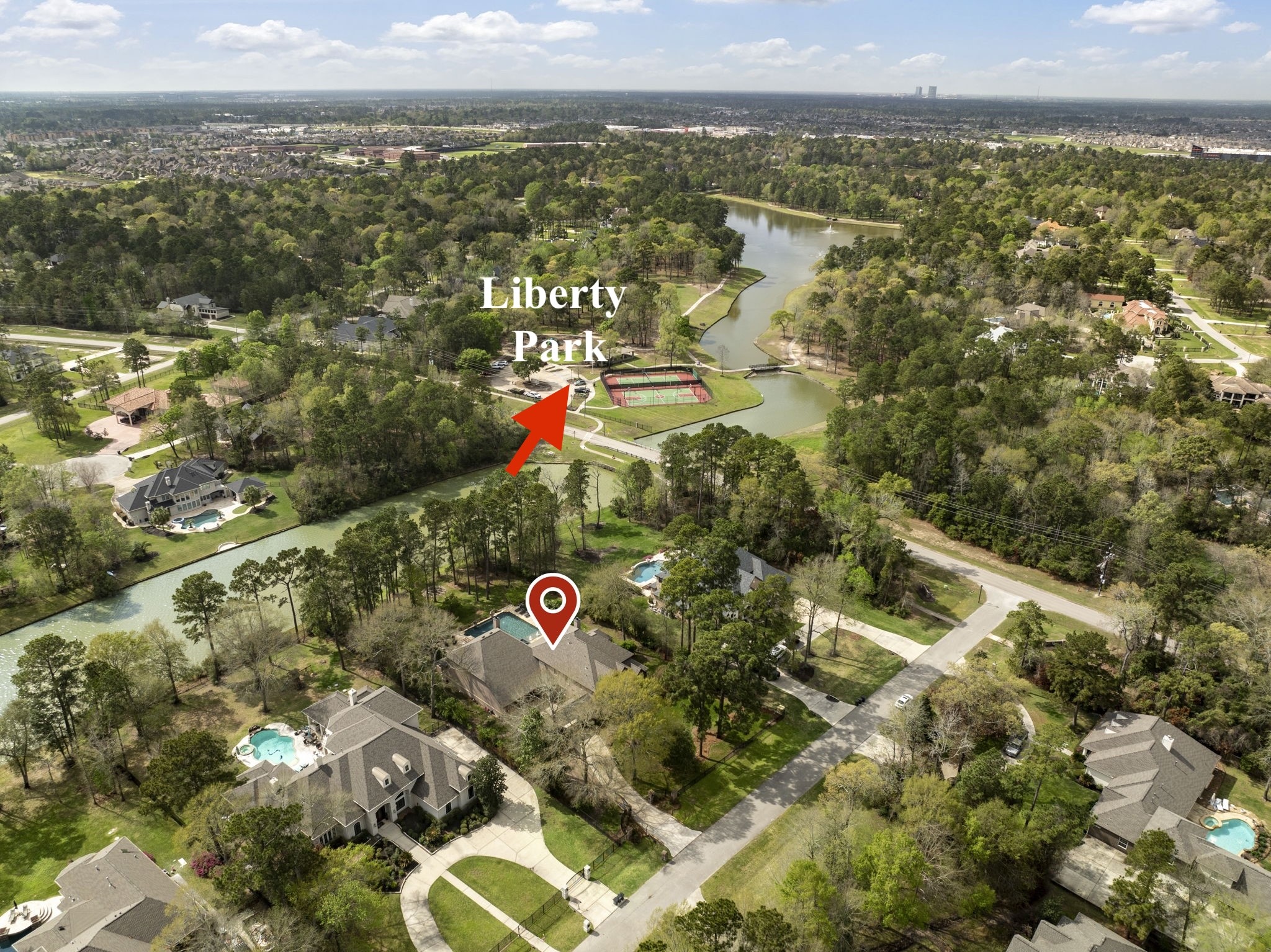 28227 KAILEES Court Spring, TX 77386 - Photo 44 of 48 One of the many advantages of this location is the short walk to neighborhood amenities, including tennis and basketball courts, playground, pavilion, and scenic 1-mile walking path around Liberty Lake.